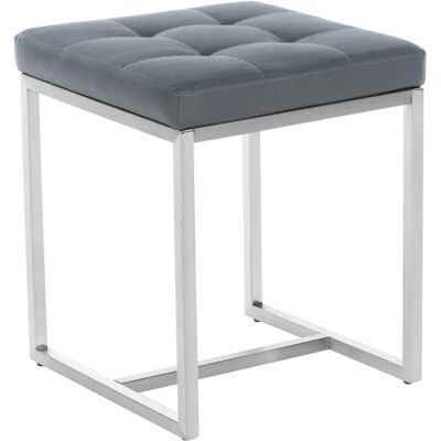 Tabouret Homestoreking Gris - Moderne, Acier, Simili cuir - Publicité Tabouret Homestoreking Gris - Moderne, Acier, Simili cuir - Publicité