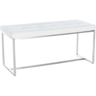 Pricenet Barci Banco Tapizado Blanco - Banco Pricenet Barci Banco Tapizado Blanco - Banco