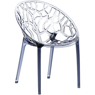 Chaise Empilable Crystal Gris - CLP - Publicité Chaise Empilable Crystal Gris - CLP - Publicité