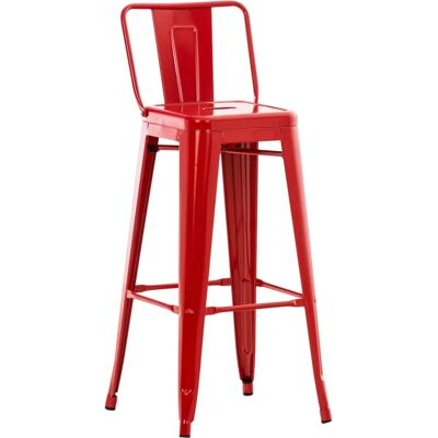Tabouret de Bar en Métal Rouge Mason - Design Classique - 96cm - Publicité Tabouret de Bar en Métal Rouge Mason - Design Classique - 96cm - Publicité