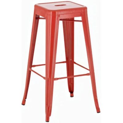 CLP Tabouret de Bar Rouge en Métal - Style Industriel - Publicité CLP Tabouret de Bar Rouge en Métal - Style Industriel - Publicité