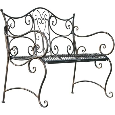 CLP Panchina da Giardino TARA - Metallo Vintage 113x47cm CLP Panchina da Giardino TARA - Metallo Vintage 113x47cm