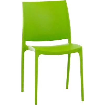 Chaise empilable Maya Verte - Mobilier en plastique pour l'extérieur - Publicité Chaise empilable Maya Verte - Mobilier en plastique pour l'extérieur - Publicité