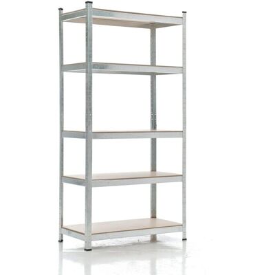 Pricenet Modell 90x40x180 Silber Schwerlastregal - Regalsystem Pricenet Modell 90x40x180 Silber Schwerlastregal - Regalsystem