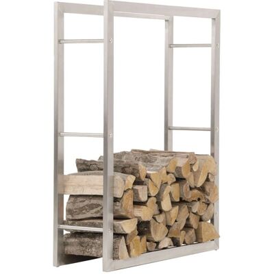 Pricenet Keri Estante de Leña en Acero Inoxidable - 25x80x100 cm Pricenet Keri Estante de Leña en Acero Inoxidable - 25x80x100 cm