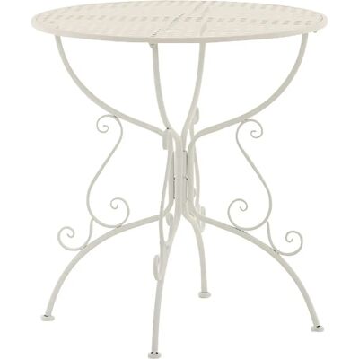 CLP Tavolo da Giardino Amanda Metallo Bianco 70cm CLP Tavolo da Giardino Amanda Metallo Bianco 70cm