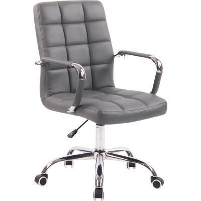 Chaise de Bureau Deli Grey - Réglable en Hauteur & Pivotante - Design Moderne - Publicité Chaise de Bureau Deli Grey - Réglable en Hauteur & Pivotante - Design Moderne - Publicité