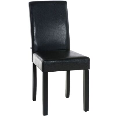 Silla de Comedor Estilo Retro CLP - Respaldo Alto Cuero Sintético Madera 125kg Silla de Comedor Estilo Retro CLP - Respaldo Alto Cuero Sintético Madera 125kg