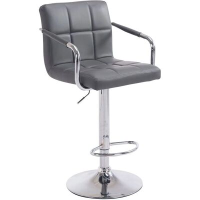 Taburete de barra ajustable CLP V2 - Cuero sintético y cromo Taburete de barra ajustable CLP V2 - Cuero sintético y cromo