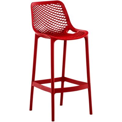 Tabouret de Bar Rouge Moderne CLP - 75 CM - Intérieur & Extérieur - Publicité Tabouret de Bar Rouge Moderne CLP - 75 CM - Intérieur & Extérieur - Publicité