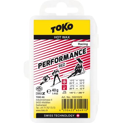 Cera Toko Rosso per sci/snowboard - Alta prestazione - -11°C Cera Toko Rosso per sci/snowboard - Alta prestazione - -11°C
