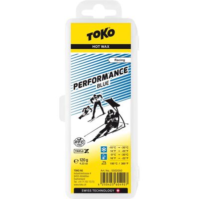 Toko Performance Blue Ski/Snowboard Wachs - Kalt, Hart Snö Toko Performance Blue Ski/Snowboard Wachs - Kalt, Hart Snö