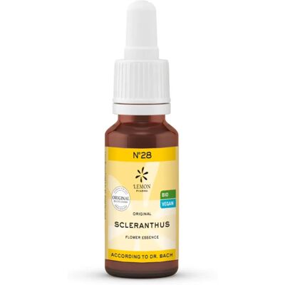 Bach Scleranthus Bio - Remède homéopathique - 20ml Bach Scleranthus Bio - Remède homéopathique - 20ml