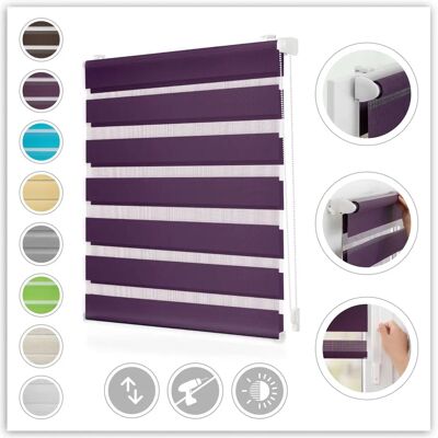 Lichtblick Duo-Rollo, Klemmfix, B x L: 45 x 150 cm, Polyester, brombeere - lila Lichtblick Duo-Rollo, Klemmfix, B x L: 45 x 150 cm, Polyester, brombeere - lila