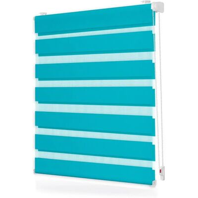Lichtblick Duo-Rollo, Klemmfix, 80x200cm, Polyester, blau - Duo Rollos Rollo Lichtblick Duo-Rollo, Klemmfix, 80x200cm, Polyester, blau - Duo Rollos Rollo