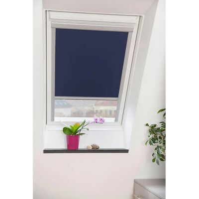 Lichtblick Dachfensterrollo - Blau, 38,3x54cm, 100% Verdunkelung - Dachfenster Lichtblick Dachfensterrollo - Blau, 38,3x54cm, 100% Verdunkelung - Dachfenster