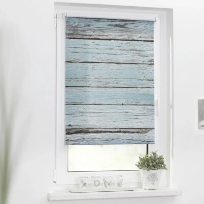 Lichtblick Vintage Holz-Motiv Seitenzugrollo Lichtblick Vintage Holz-Motiv Seitenzugrollo