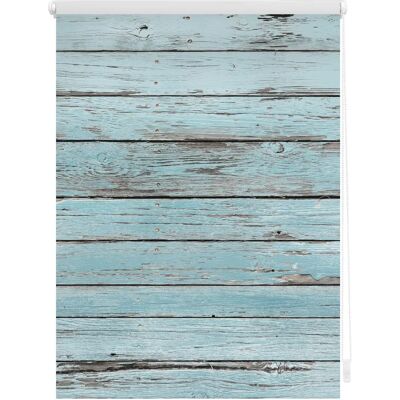 Lichtblick Vintage Blau - Rollo 70x150cm - Ohne Bohren Lichtblick Vintage Blau - Rollo 70x150cm - Ohne Bohren
