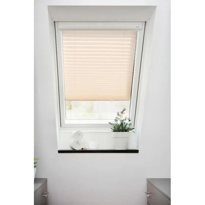 Lichtblick Dachfensterplissee - Easyfix, 36.3x80cm, beige - Dachfensterrollo Lichtblick Dachfensterplissee - Easyfix, 36.3x80cm, beige - Dachfensterrollo