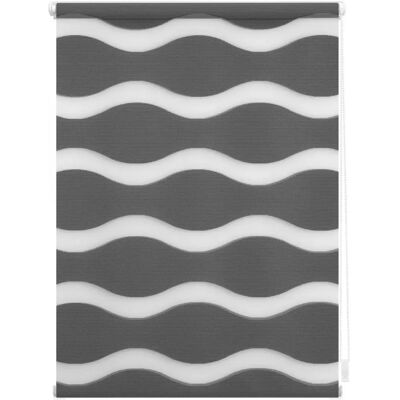 Lichtblick Duo Rollo Grau - Doppelrollo mit Wellen-Design Lichtblick Duo Rollo Grau - Doppelrollo mit Wellen-Design