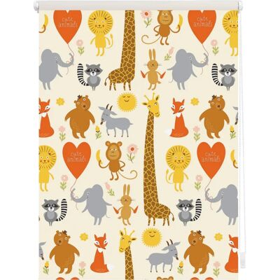 Lichtblick Kinderrollo, Klemmfix, 150x45 cm, Cute Animals, gelb Lichtblick Kinderrollo, Klemmfix, 150x45 cm, Cute Animals, gelb