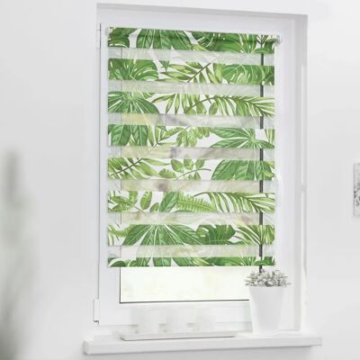 Lichtblick Duo-Rollo Motiv Blätter - Doppelrollo, Grün, 150x45 cm Lichtblick Duo-Rollo Motiv Blätter - Doppelrollo, Grün, 150x45 cm