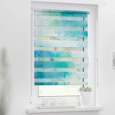 Lichtblick Duo-Rollo - Aquarell Stil, Kein Bohren, Innen Lichtblick Duo-Rollo - Aquarell Stil, Kein Bohren, Innen