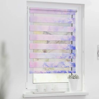 Lichtblick Duo-Rollo, 80x150cm, Hortensie, lila, ohne Bohren, modern Fensterdeko Lichtblick Duo-Rollo, 80x150cm, Hortensie, lila, ohne Bohren, modern Fensterdeko