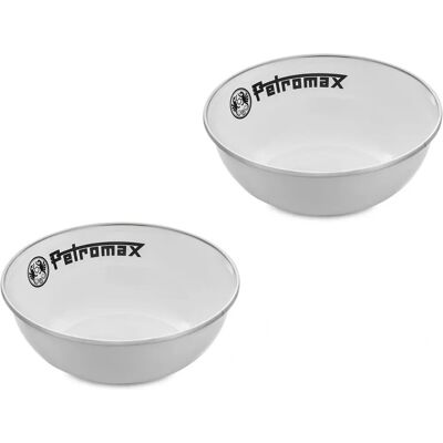Petromax Enamel Bowls White 2 Pieces - Enamel Bowls Petromax Enamel Bowls White 2 Pieces - Enamel Bowls