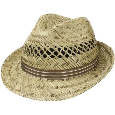 Lipodo Nature Striped Ribbon Straw Hat - Hat Lipodo Nature Striped Ribbon Straw Hat - Hat