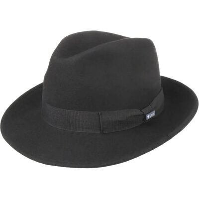 Lipodo Bogarthut - Chapeau en feutre de laine noir - Élégant Lipodo Bogarthut - Chapeau en feutre de laine noir - Élégant