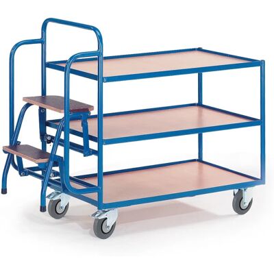 Rollcart Kommissionierwagen 1135mm hoch mit 2 Trittstufen und 2 Etagen - kommissionierwagen Rollcart Kommissionierwagen 1135mm hoch mit 2 Trittstufen und 2 Etagen - kommissionierwagen