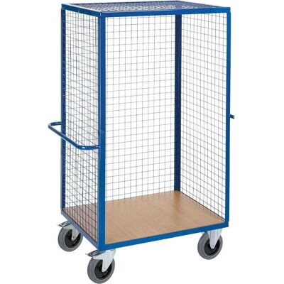 Rollcart Gitter-Regalwagen mit Schiebegriff und Grundboden 980x700mm im Buchedekor Rollcart Gitter-Regalwagen mit Schiebegriff und Grundboden 980x700mm im Buchedekor