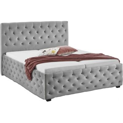RELITA Polsterbett - Chesterfield-Optik - 140x200cm - Grau RELITA Polsterbett - Chesterfield-Optik - 140x200cm - Grau