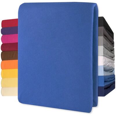 CELINATEX - Drap en coton extensible Lucina 140x200-160x200 cm Bleu Royal CELINATEX - Drap en coton extensible Lucina 140x200-160x200 cm Bleu Royal