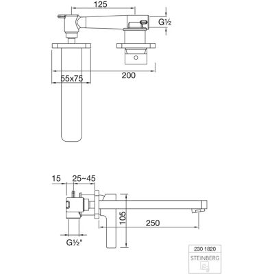Mezclador de lavabo Steinberg 230 - Cartucho cerámico Mezclador de lavabo Steinberg 230 - Cartucho cerámico