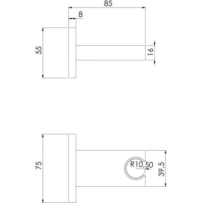 Steinberg Armaturen - Wandmontage Duschhalter - Serie 135 - Messing Steinberg Armaturen - Wandmontage Duschhalter - Serie 135 - Messing