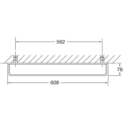 Steinberg 450 - Portasciugamani a muro - 608mm - Cromo Steinberg 450 - Portasciugamani a muro - 608mm - Cromo