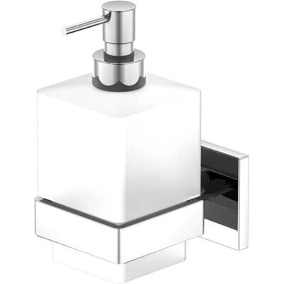 Steinberg Modelo 4508000 Dispensador de jabón de pared en cromo de latón y cristal - Dispensador de jabón Steinberg Modelo 4508000 Dispensador de jabón de pared en cromo de latón y cristal - Dispensador de jabón