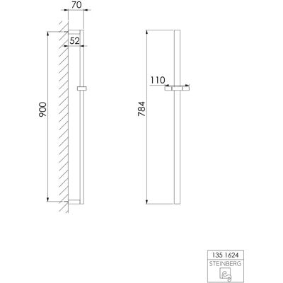 Steinberg Armaturen Barre doccia 900mm Cromo - Barre de doccia Steinberg Armaturen Barre doccia 900mm Cromo - Barre de doccia