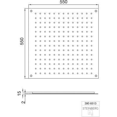 Panou de duş încastrat Steinberg - Oțel inoxidabil, 550x550mm - Dus Panou de duş încastrat Steinberg - Oțel inoxidabil, 550x550mm - Dus