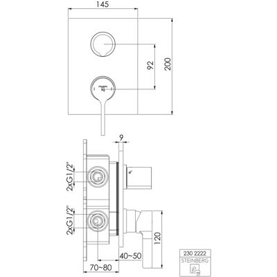 Steinberg Serie 230 klaar gemonteerd bad/douche set Steinberg Serie 230 klaar gemonteerd bad/douche set
