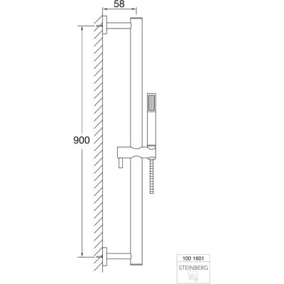 Steinberg Gmbh - Model 1001601S - Set de duș negru mat 900 mm Steinberg Gmbh - Model 1001601S - Set de duș negru mat 900 mm