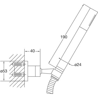 Steinberg Gmbh - Nickel gebürstet Handbrause-Set - Wandhalterung Steinberg Gmbh - Nickel gebürstet Handbrause-Set - Wandhalterung