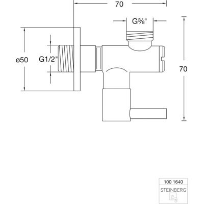Vasluftă de colț Steinberg Model 100 - Alamă, Montaj pe perete, Conexiune 3/8 Vasluftă de colț Steinberg Model 100 - Alamă, Montaj pe perete, Conexiune 3/8