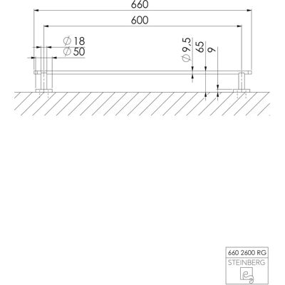 Toallero de baño Rosa Oro Steinberg Serie 660 600mm - Accesorios de baño Toallero de baño Rosa Oro Steinberg Serie 660 600mm - Accesorios de baño