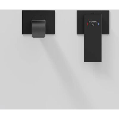 Steinberg Modell 135 Wandmontage-Set - 200mm Ausladung - Matt Schwarz - Armatur Steinberg Modell 135 Wandmontage-Set - 200mm Ausladung - Matt Schwarz - Armatur