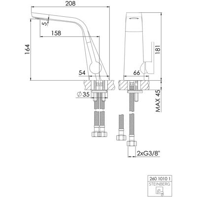 Miscelatore lavabo Steinberg Serie 260 nero opaco Miscelatore lavabo Steinberg Serie 260 nero opaco
