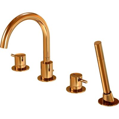 Steinberg Badkuipmengkraan - Serie 100, 4 gaten, rosegoud, 192mm Steinberg Badkuipmengkraan - Serie 100, 4 gaten, rosegoud, 192mm