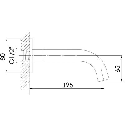 Steinberg Brushed Gold Auslauf - 1002310BG - 195mm Ausladung Steinberg Brushed Gold Auslauf - 1002310BG - 195mm Ausladung